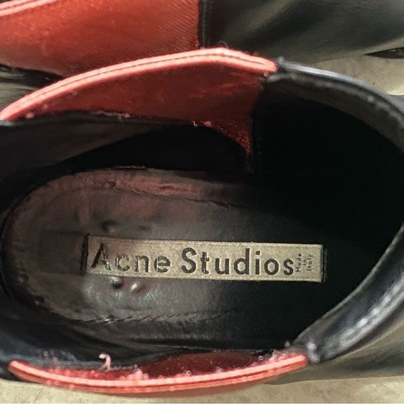 Acne Black and Pink Ankle Boots - Picture 3 of 8